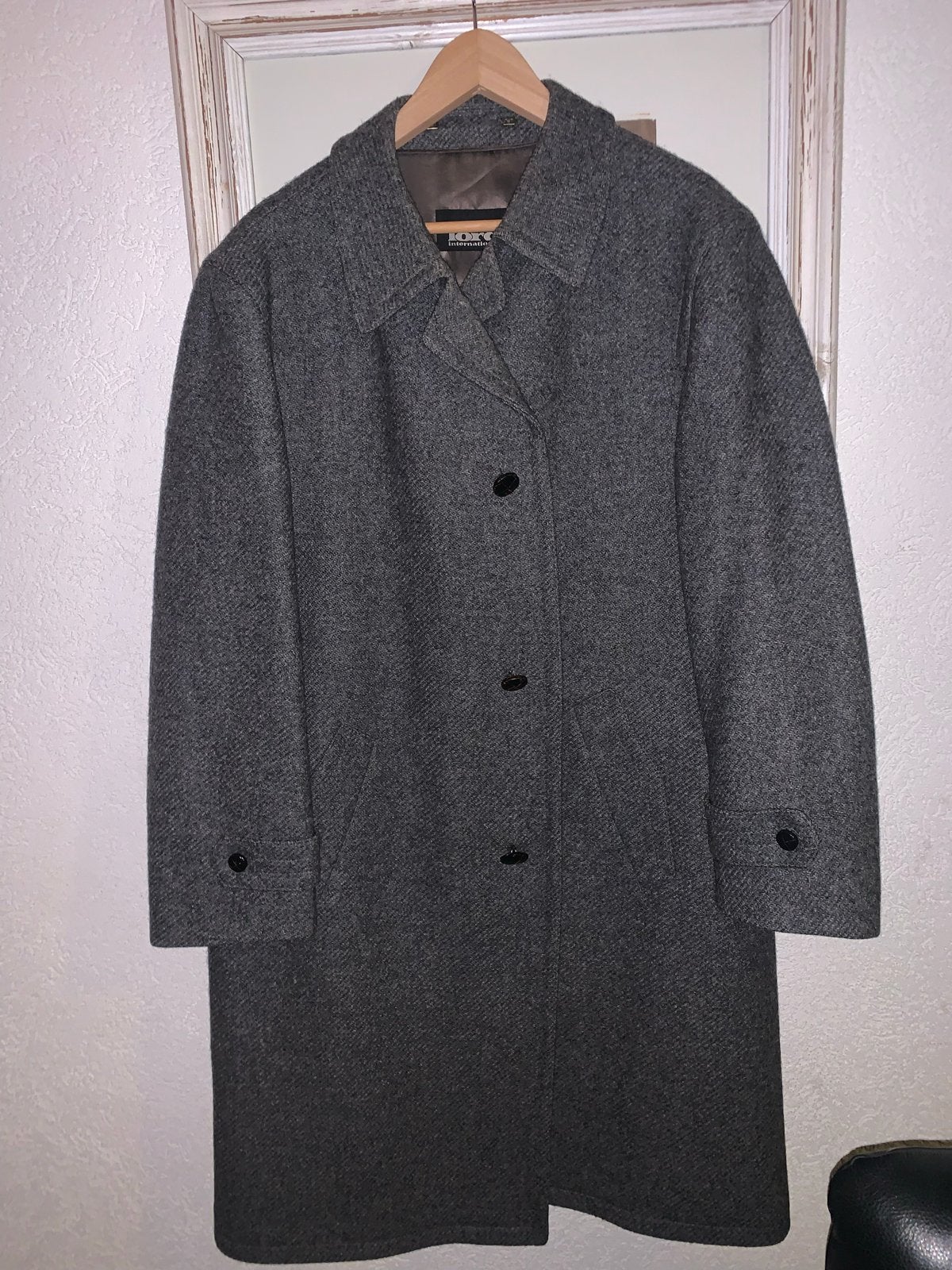 LORD Stijlvolle Grijze Wollen Herenjas maat 58, Kleding | Heren, Ophalen of Verzenden, Zo goed als nieuw, Maat 56/58 (XL), Grijs