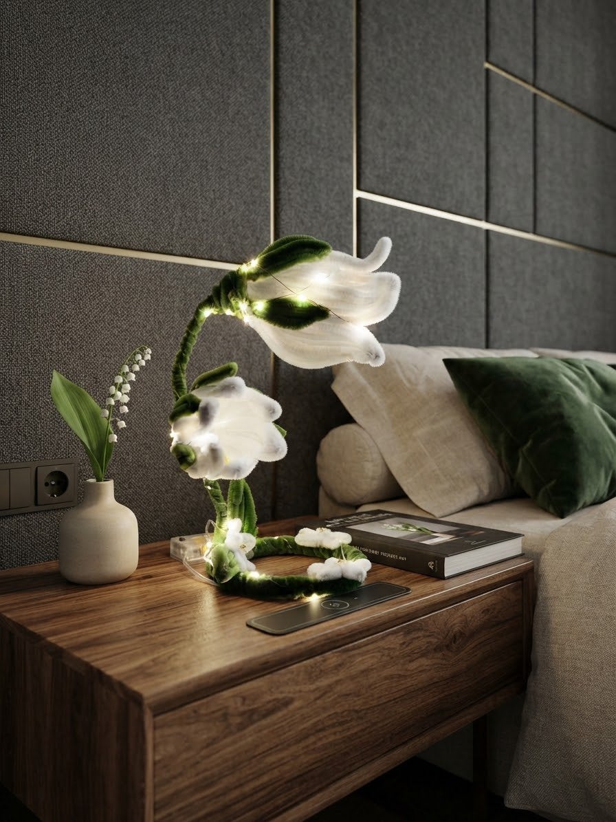 Chenilledraad lamp, Huis en Inrichting, Ophalen, Zo goed als nieuw, 50 tot 100 cm, Minder dan 50 cm