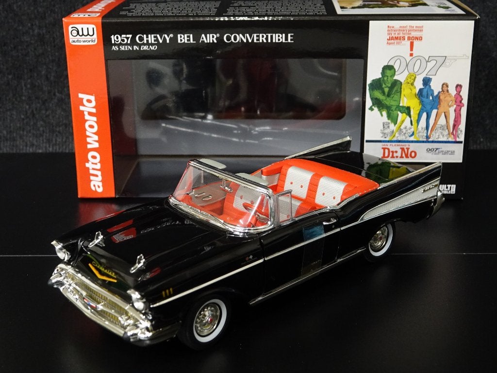 AutoWorld 1:18 1957 Chevrolet Bel Air James Bond 007 Dr. No, Overige merken, AutoWorld, Auto, Onbekend