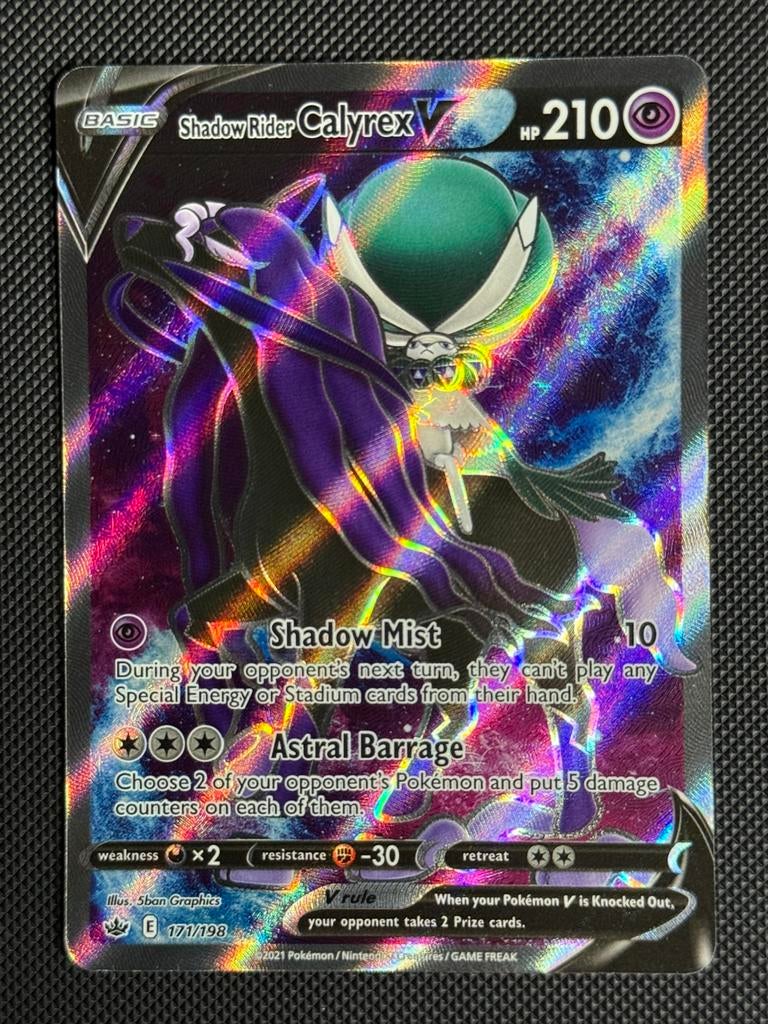 Shadow Rider Calyrex V (CRE 171), Ophalen of Verzenden, Zo goed als nieuw, Losse kaart, Foil