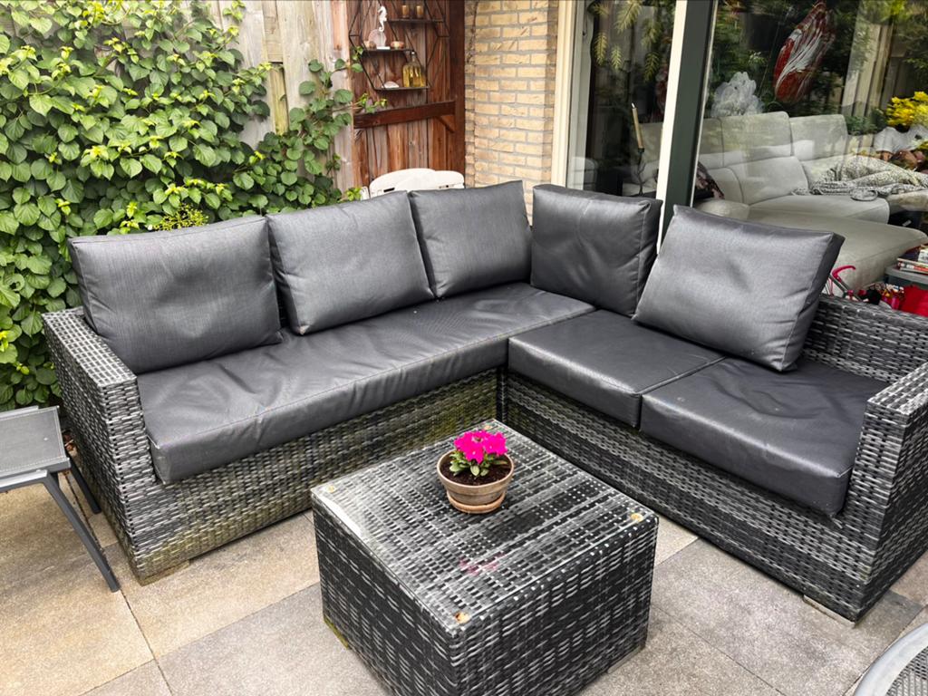 Life tuinkussenset allweather, Tuin en Terras, Tuinsets en Loungesets, Ophalen, 5 zitplaatsen, Kunststof, Zo goed als nieuw