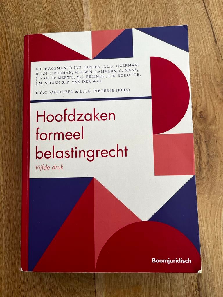 Hoofdzaken formeel belastingrecht, Boeken, Ophalen of Verzenden, Gamma, Zo goed als nieuw, WO