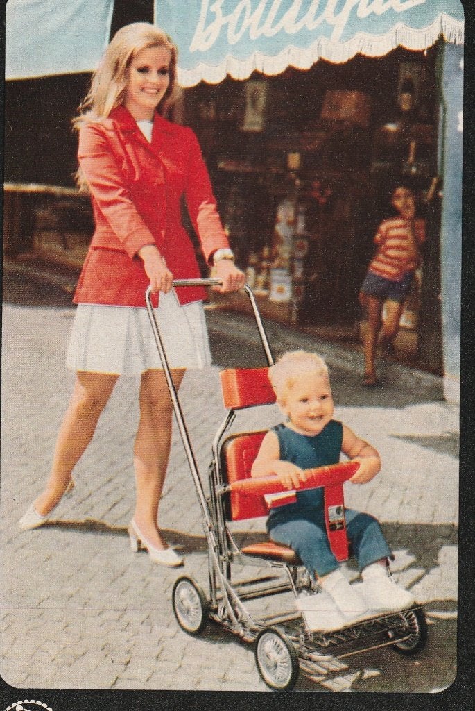 Retro reclame 1975 Storchenmühle kinderwagen peuter buggy, Verzenden, Overige typen
