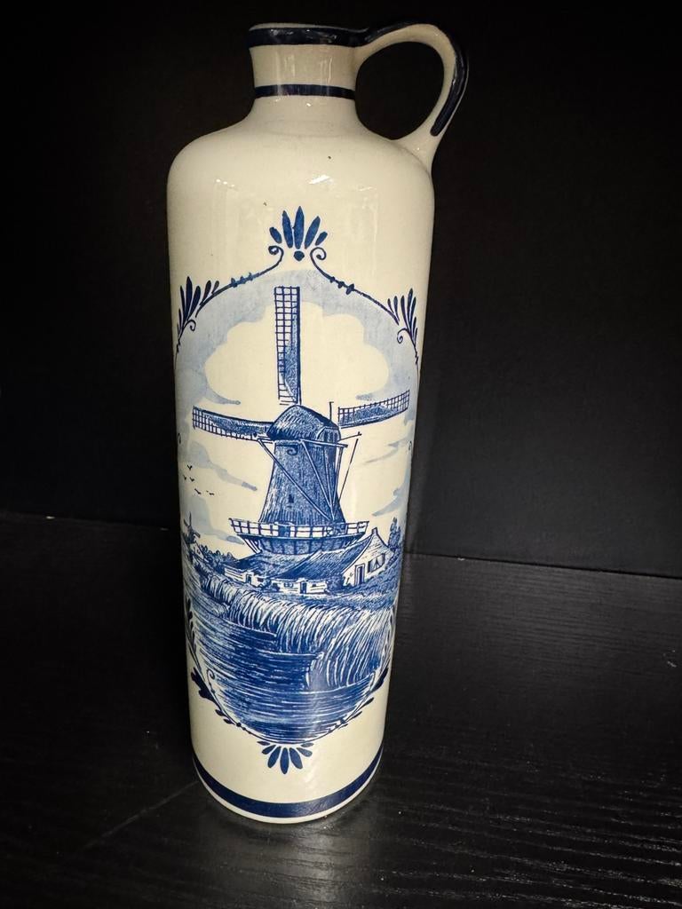 Vintage Delfts blauw Bols Jenever fles, Antiek en Kunst, Ophalen of Verzenden