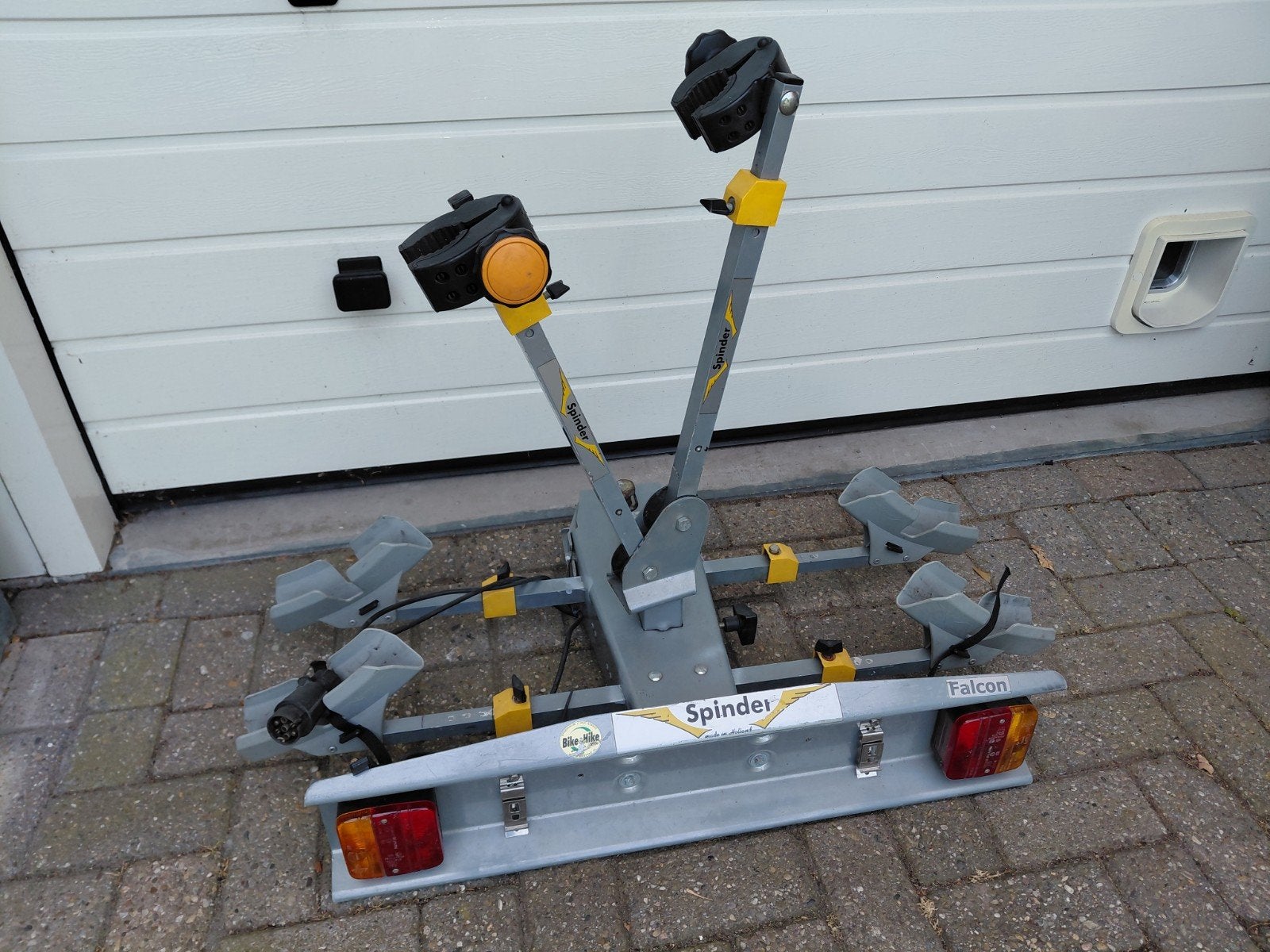 Spinder Falcon Trekhaak Fietsendrager voor 2 fietsen, Ophalen, 2 fietsen, Gebruikt, Trekhaakdrager