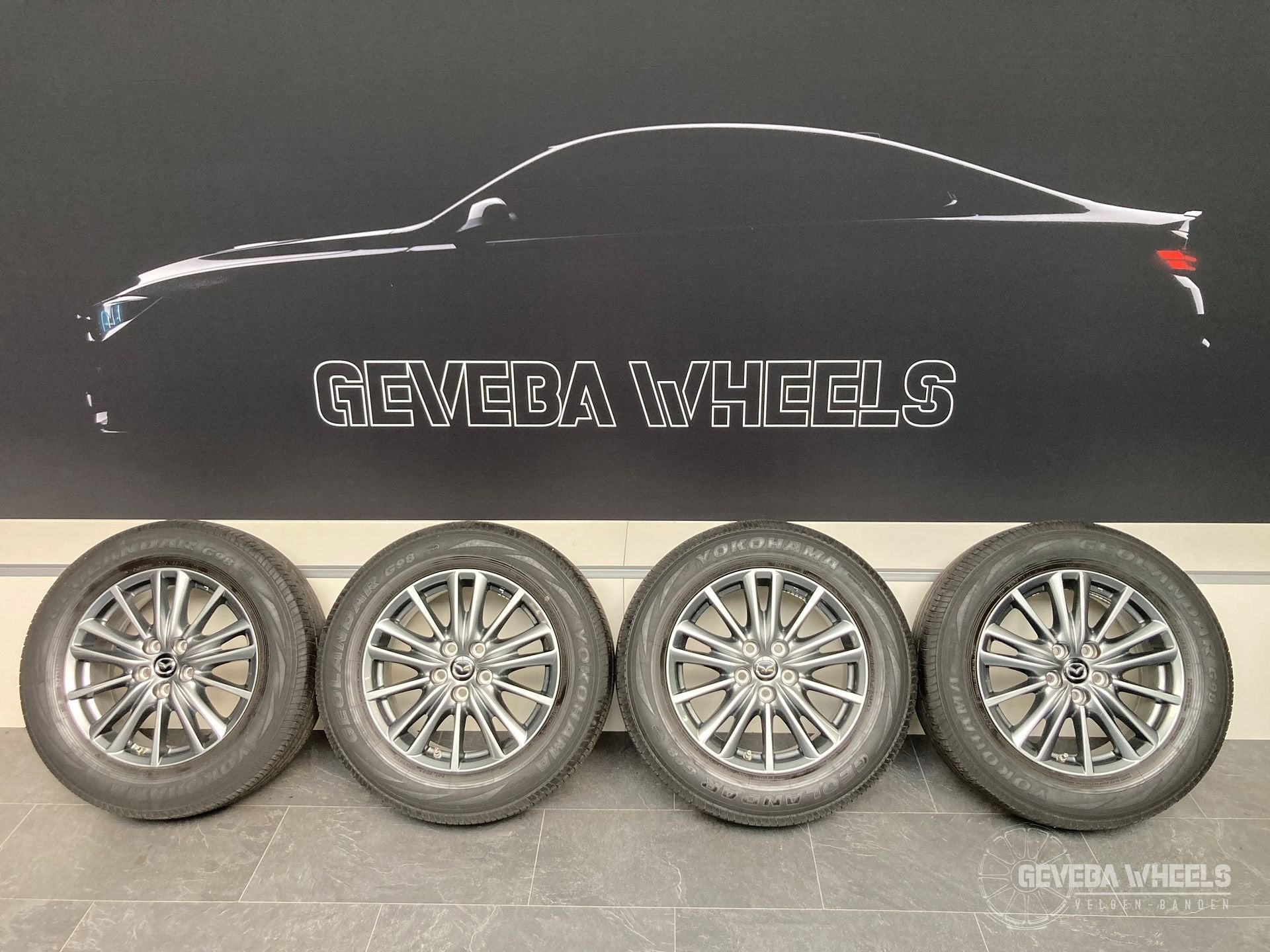 17” originele Mazda CX5 velgen + banden 5x114.3 9965A17070, Gebruikt, -, -, Banden en Velgen
