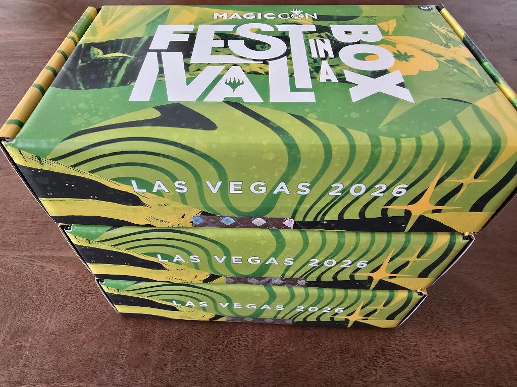 Magic the Gathering - Festival in a box Las Vegas 2026, Hobby en Vrije tijd, Ophalen of Verzenden, Nieuw, Boosterbox, Foil