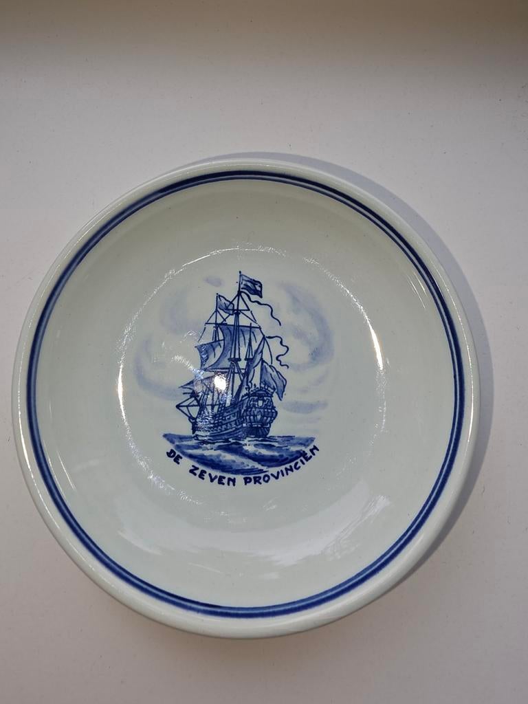 Delfts Blauw schaaltje 'De Zeven Provinciën', Ophalen of Verzenden