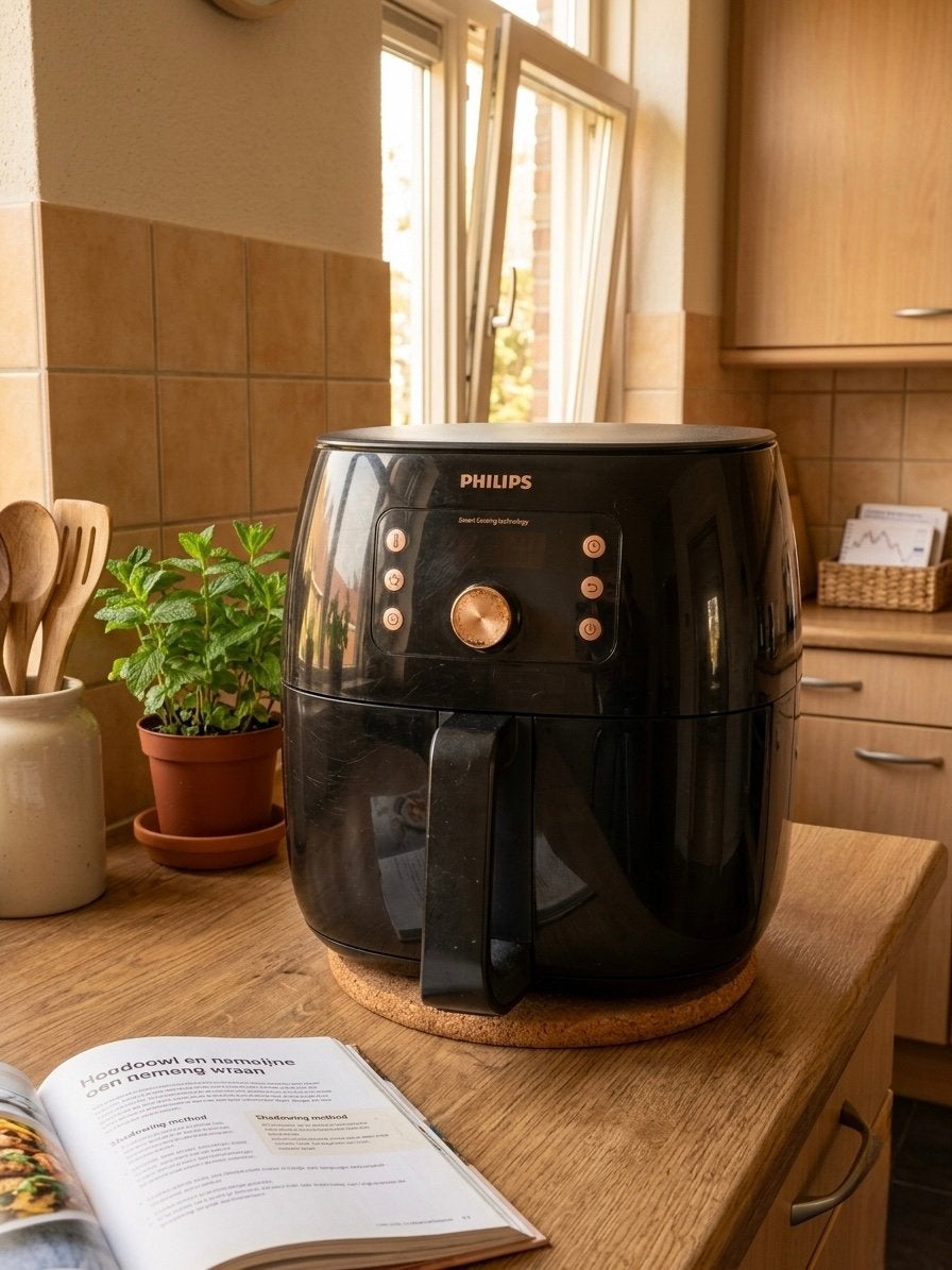 Philips Airfryer XXL Premium Smart Sensing Black Gold Editie, Ophalen of Verzenden, Zo goed als nieuw, Airfryer XXL, 1000 t/m 1499 gram