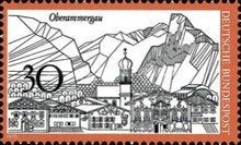 WEST DUITSLAND 1970 Toerisme (II) - Oberammergau, Michel:622, Verzenden, BRD, Postfris