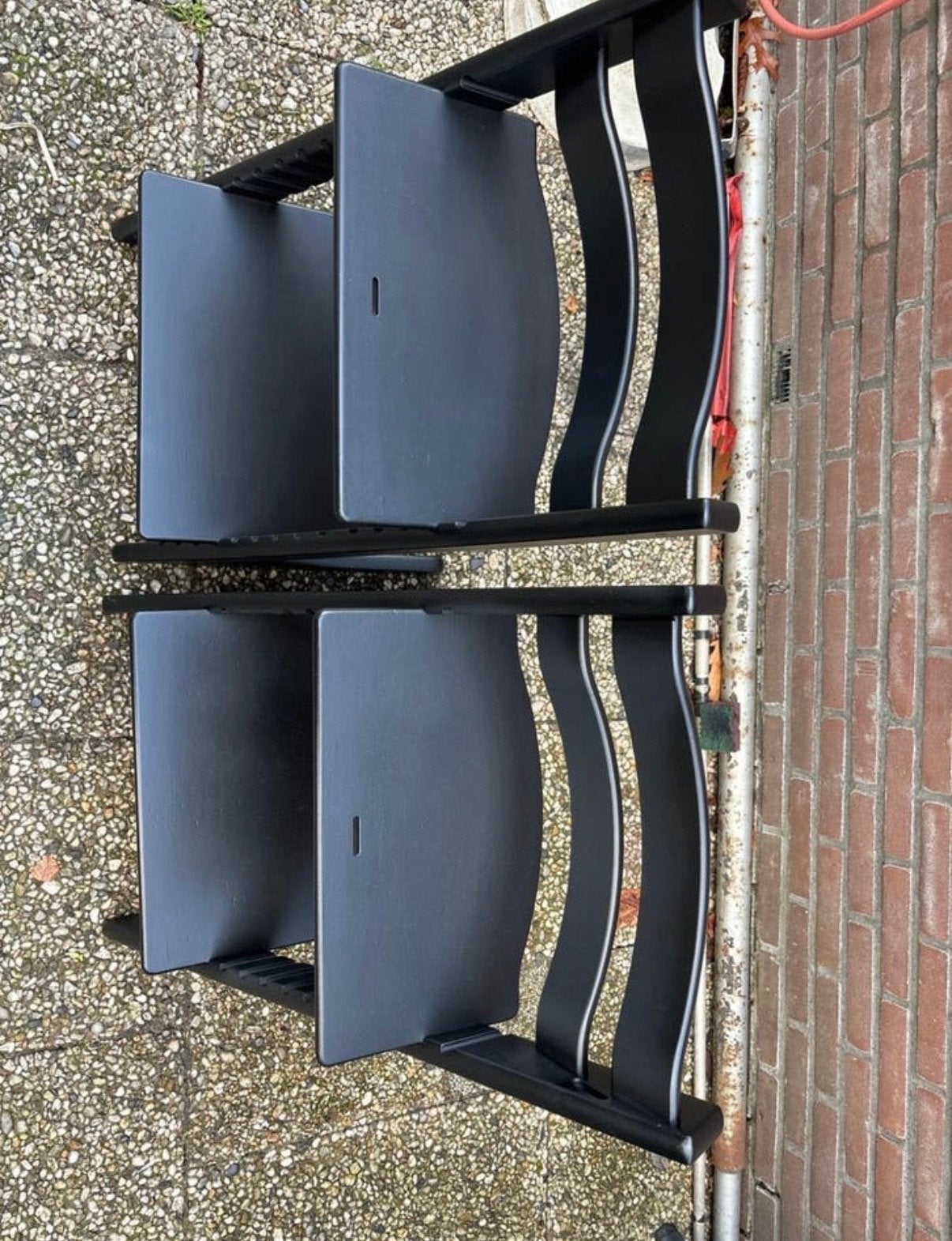Stokke tripp trapp nieuw model zwart 80 per stuk 2 voor 150, Ophalen, Gebruikt, Meegroeistoel, Aanschuifbaar