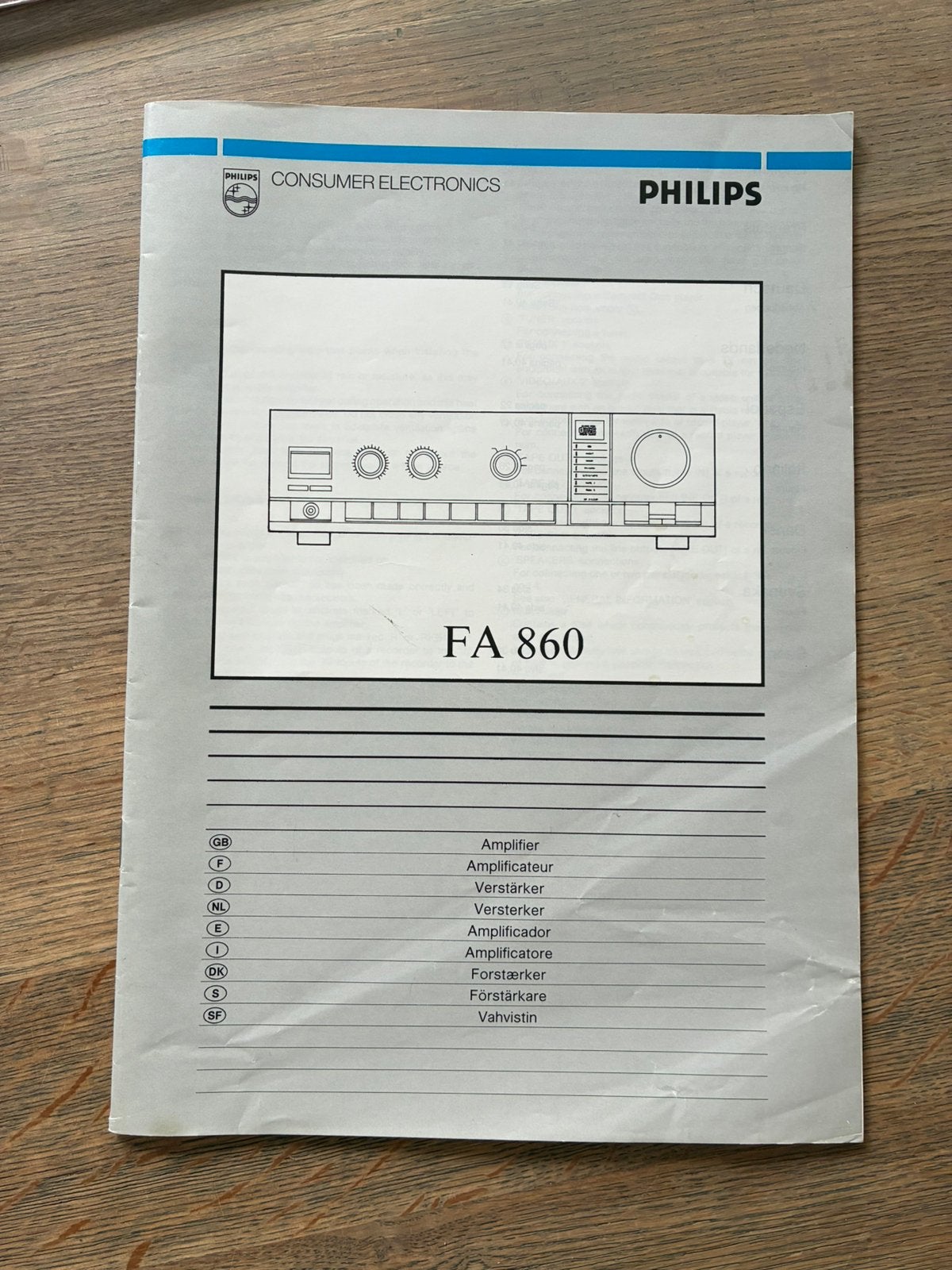 Philips FA860 handleiding, Ophalen of Verzenden, Overige merken