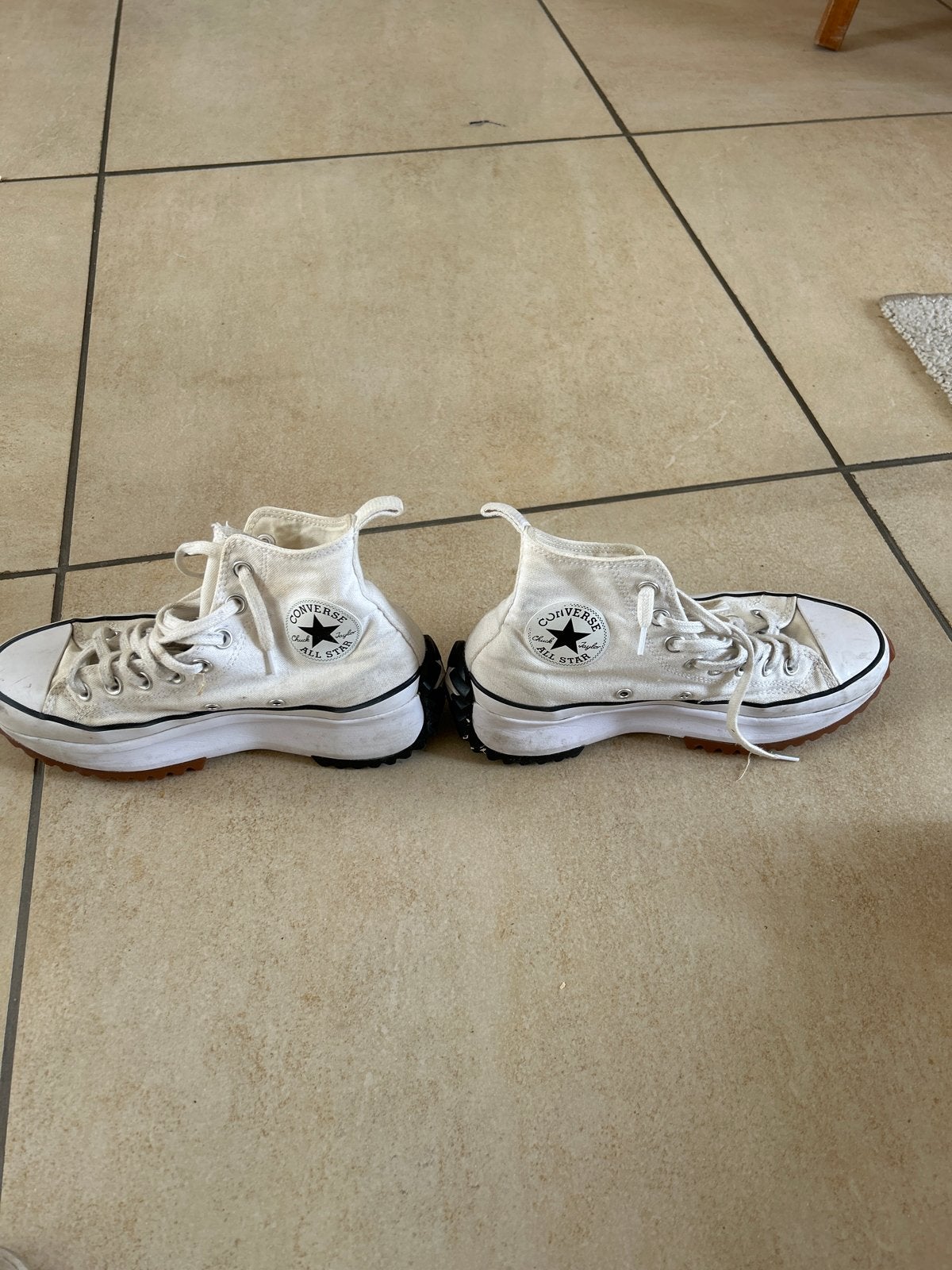 Converse Run Star Hike High Top Sneakers Wit Maat 40, Ophalen of Verzenden, Zo goed als nieuw, Wit, Sneakers of Gympen