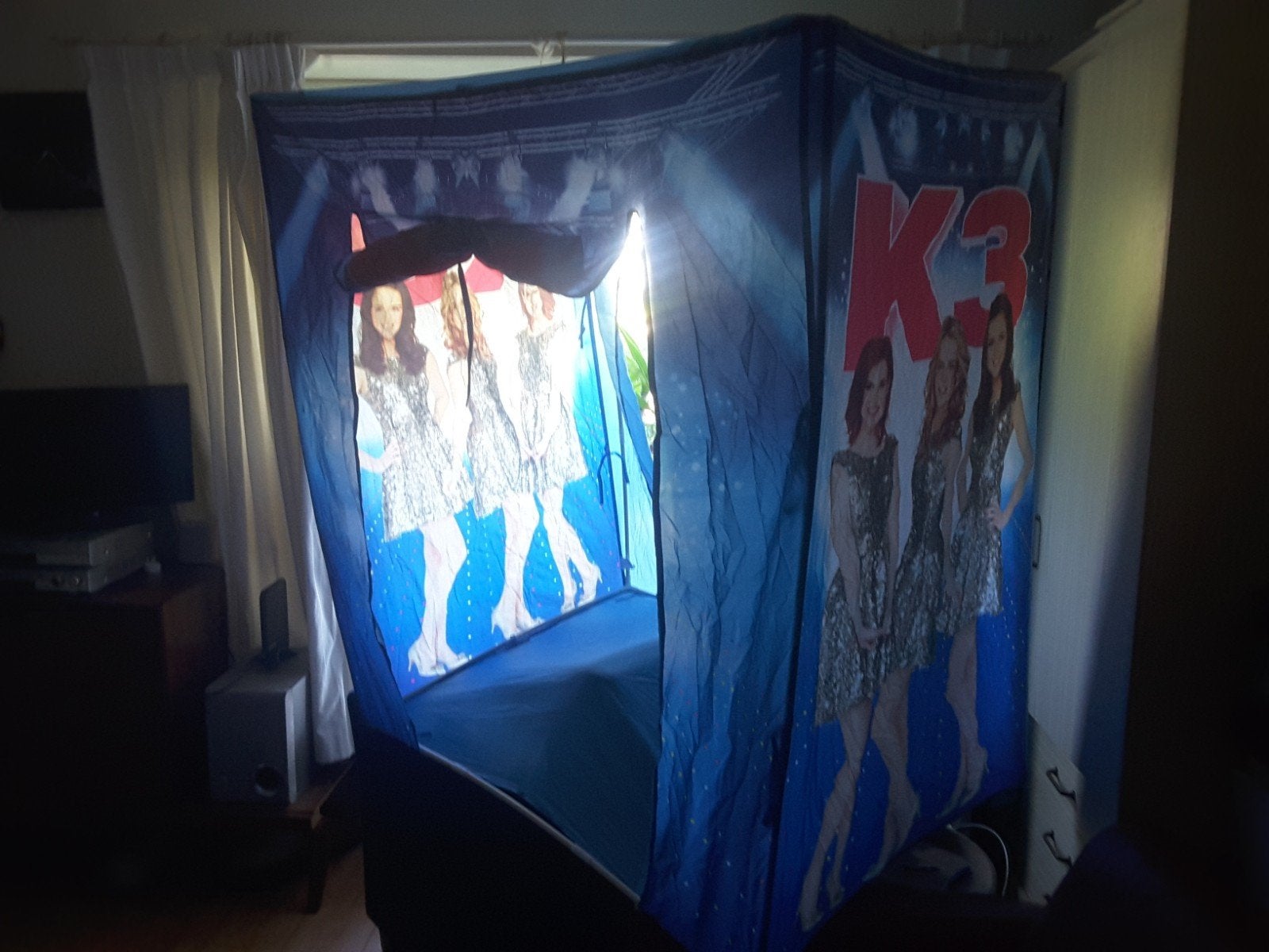 K 3 tent 120 cm x 150 cm plus 2 x microfoon, Ophalen of Verzenden, Gebruikt