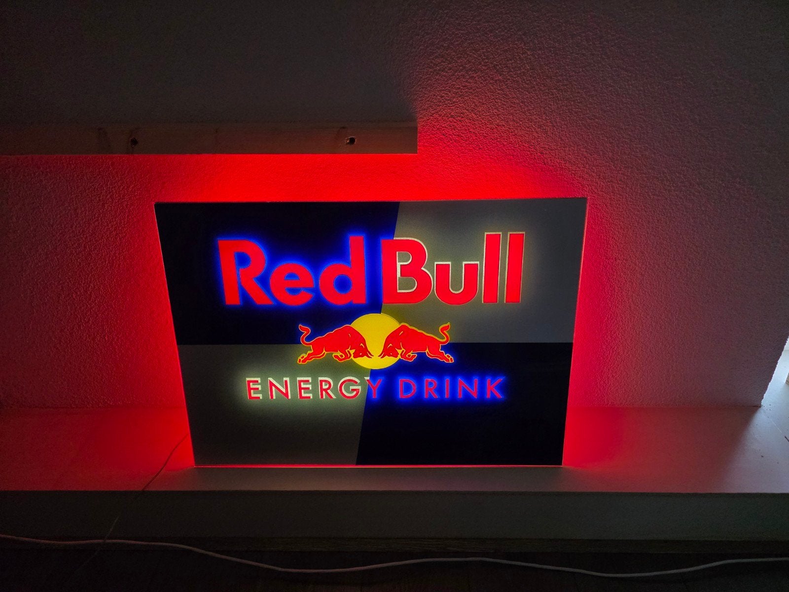 Red Bull LED Lichtbak - Uniek Reclamebord, Ophalen of Verzenden, Zo goed als nieuw, Lichtbak of (neon) lamp