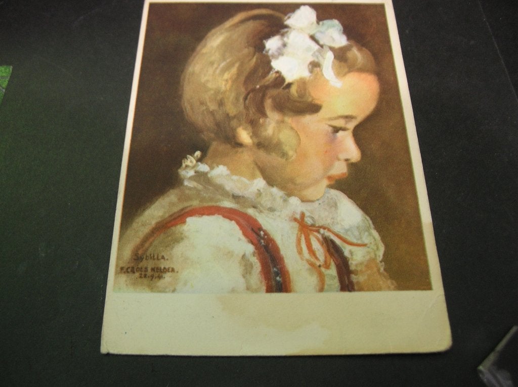 Voor het Kind ansichtkaart 1946  Kinderkopje, Verzenden, 1940 tot 1960, Gelopen, Kinderen