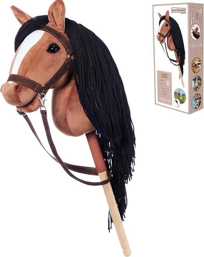 Lichtbruine HoppiHorse met Lange Manen – Groot A3, Hobby en Vrije tijd, Ophalen of Verzenden, Nieuw