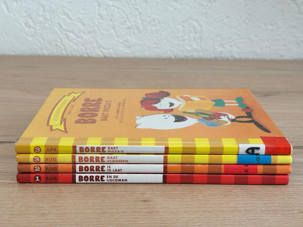 set van 4 Borre leesboekjes groep 1-3, Boeken, Kinderboeken | Jeugd | onder 10 jaar, Gelezen, Fictie algemeen, Ophalen of Verzenden