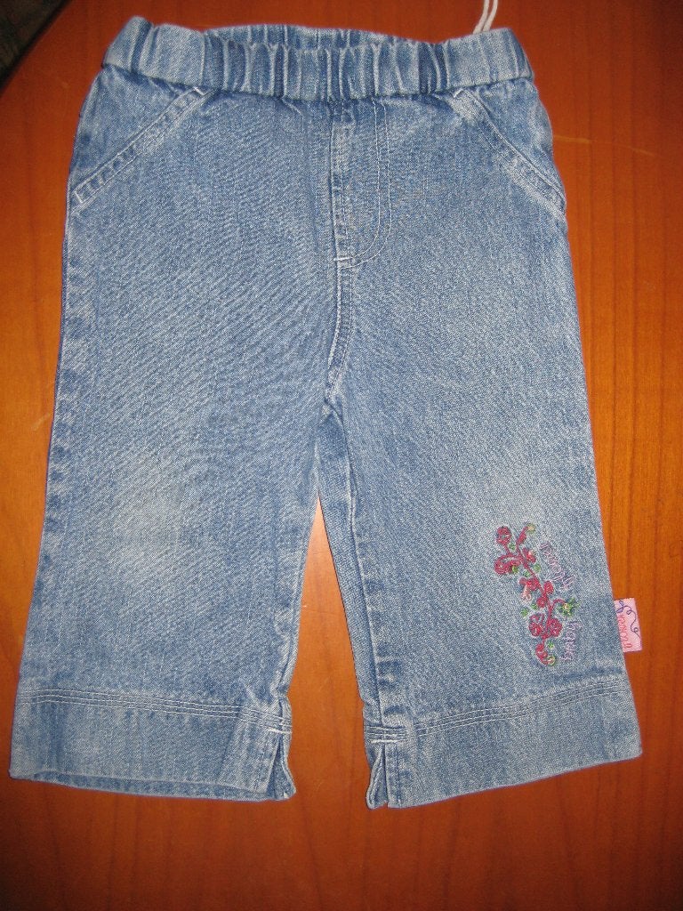 Jeans-broekje, 80, Ophalen of Verzenden, Zo goed als nieuw, Meisje, Broekje