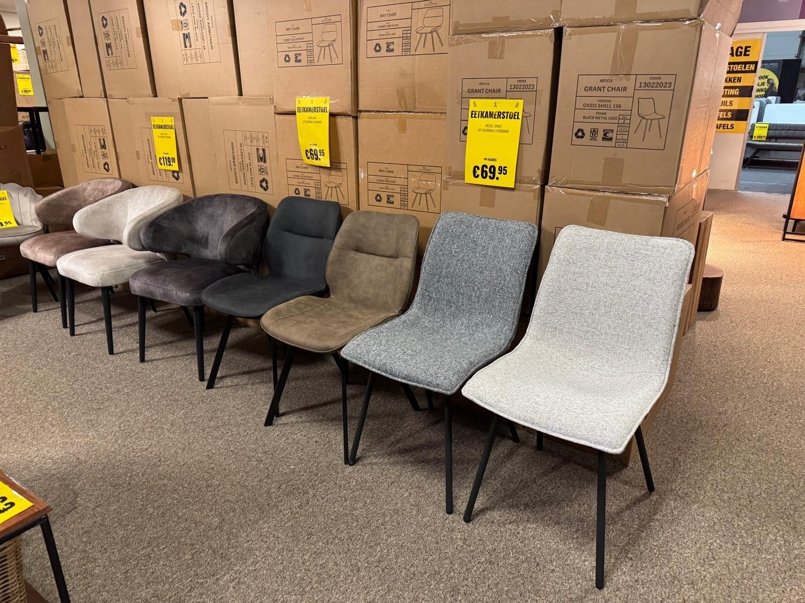 mega partijen eetkamerstoelen. Al vanaf €39,95 per stuk!, Tuin en Terras, Ophalen, Nieuw