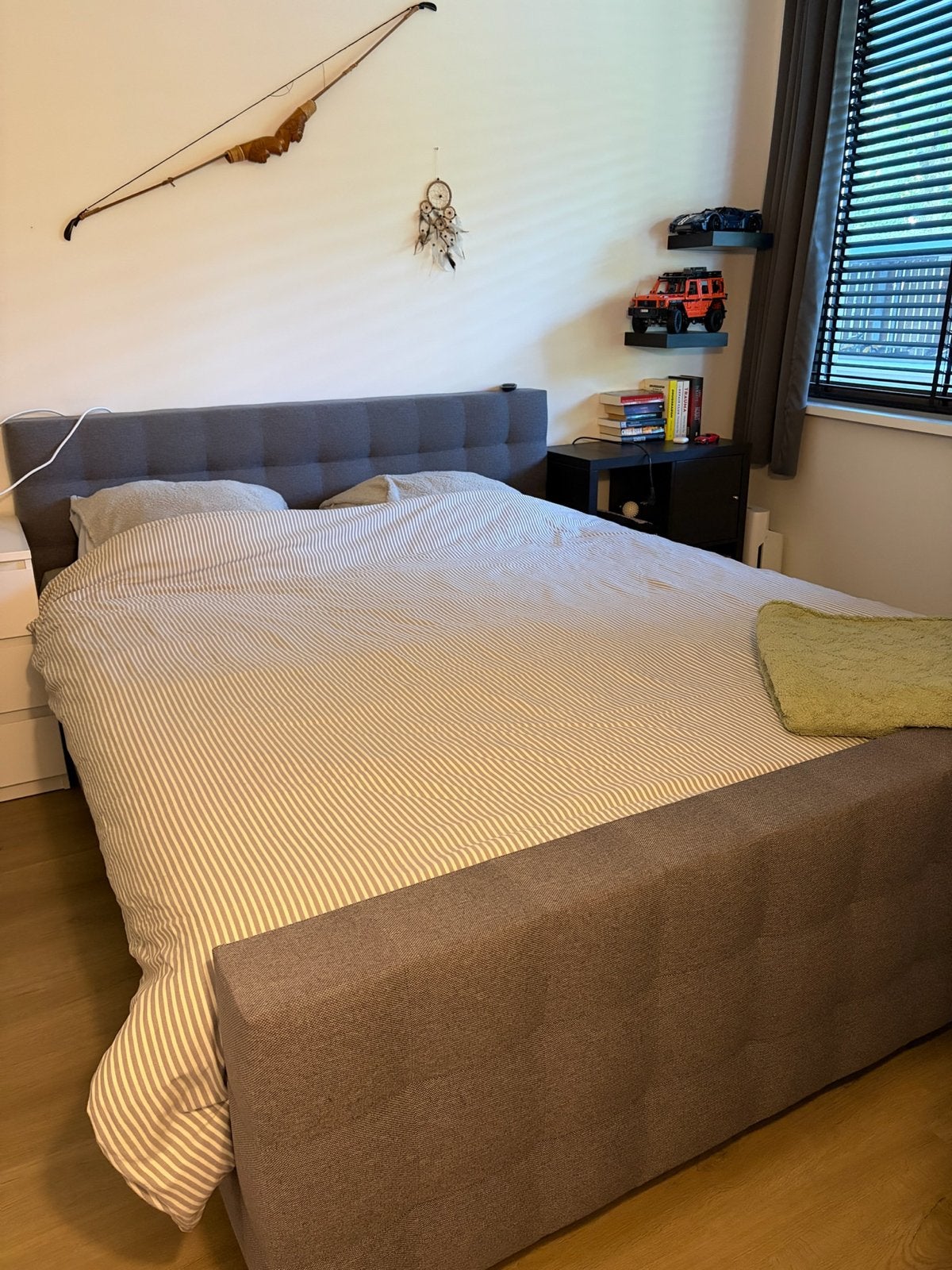 Boxspring 180x200 met pocketveren en koudschuim matras, Huis en Inrichting, Slaapkamer | Bedden, Ophalen, Gebruikt, Tweepersoons