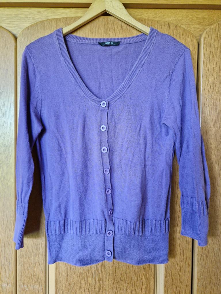 Hema paars katoenen vestje maat S, Kleding | Dames, Truien en Vesten, Paars, Ophalen of Verzenden, Maat 36 (S), Gedragen