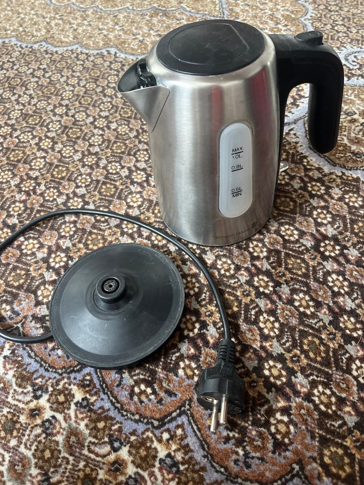 Tarrington House Waterkoker RVS - 1.0L, 1 tot 2 liter, Ophalen of Verzenden, Gebruikt, Rvs