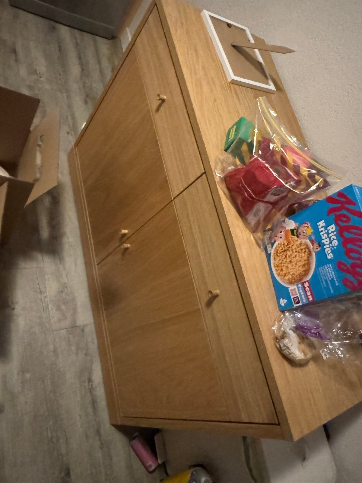 Houten kast met deuren en lade, Ophalen, Gebruikt