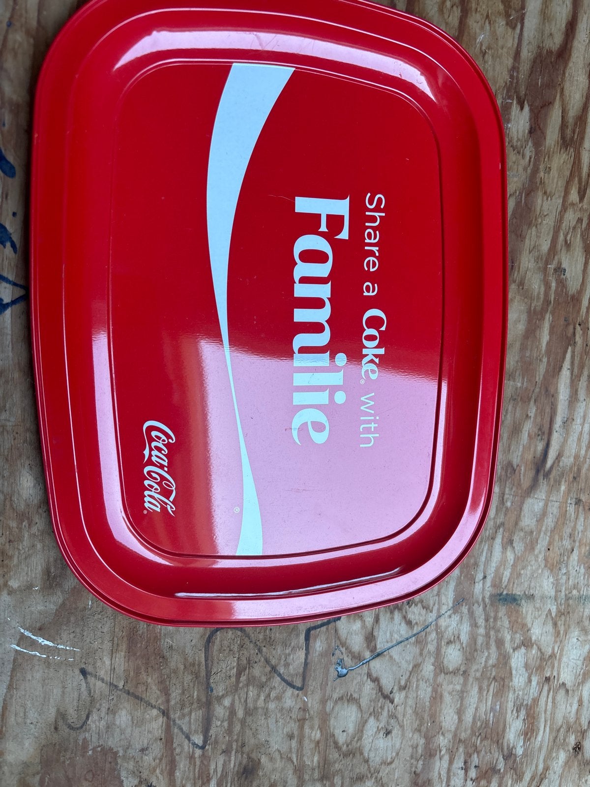Coca-Cola Dienblad - Share a Coke with Familie, Huis en Inrichting, Ophalen, Gebruikt, Dienblad, Rechthoekig