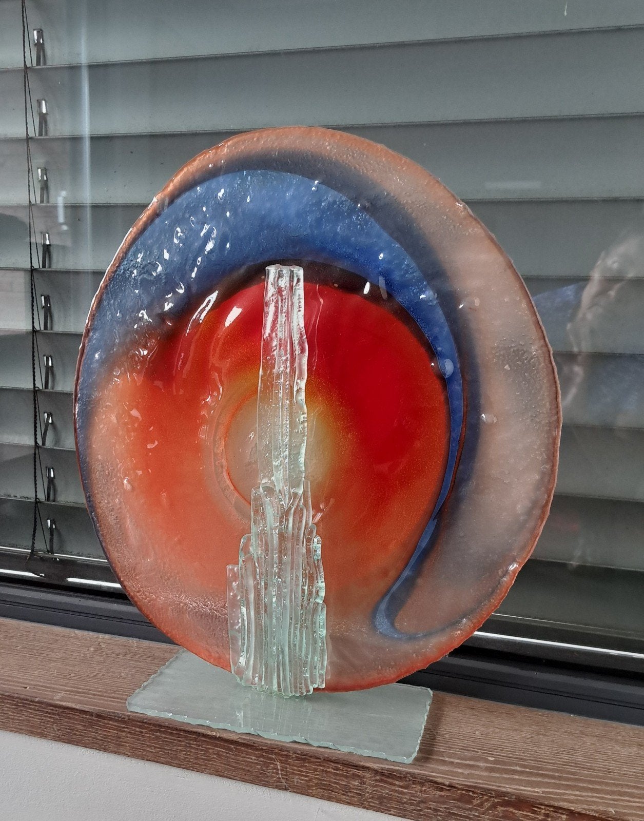Glas Kunstobject, Antiek en Kunst, Kunst | Designobjecten, Handgemaakt, Meerkleurig, Beeld, 51 cm