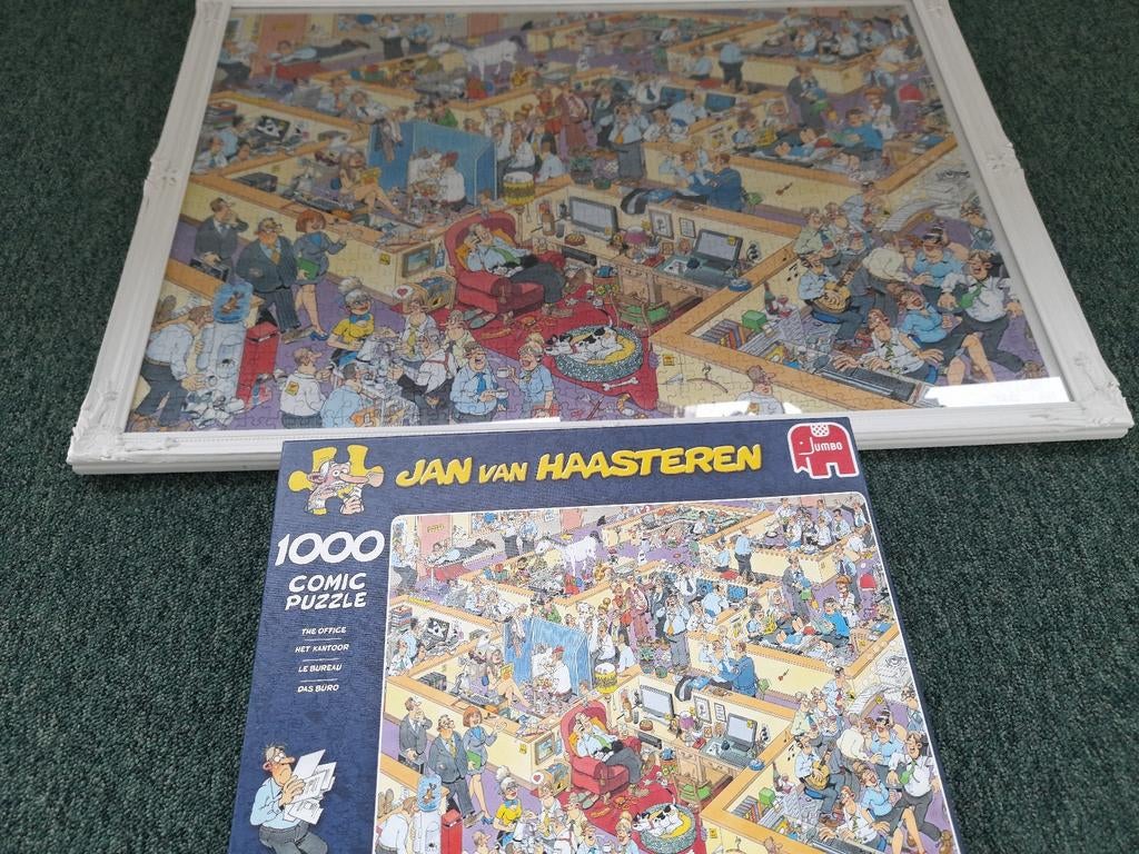 Mooie verzameling Jan van Haasteren puzzels met gratis cd's., Ophalen, 500 t/m 1500 stukjes, Zo goed als nieuw, Legpuzzel