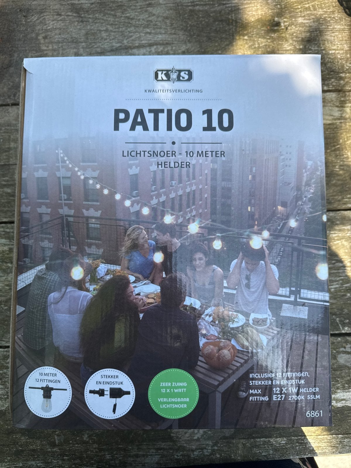 K&S Patio 10 Lichtslang - 10 meter, 12 fittingen, Boeken, Ophalen of Verzenden, Zo goed als nieuw