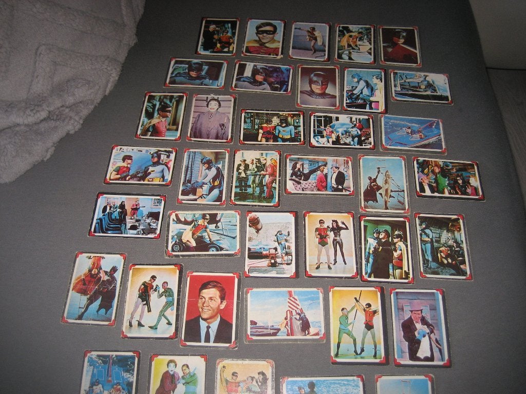 batman 1966 complete set plaatjes, Hobby en Vrije tijd, Ophalen of Verzenden, Gebruikt, Meerdere plaatjes