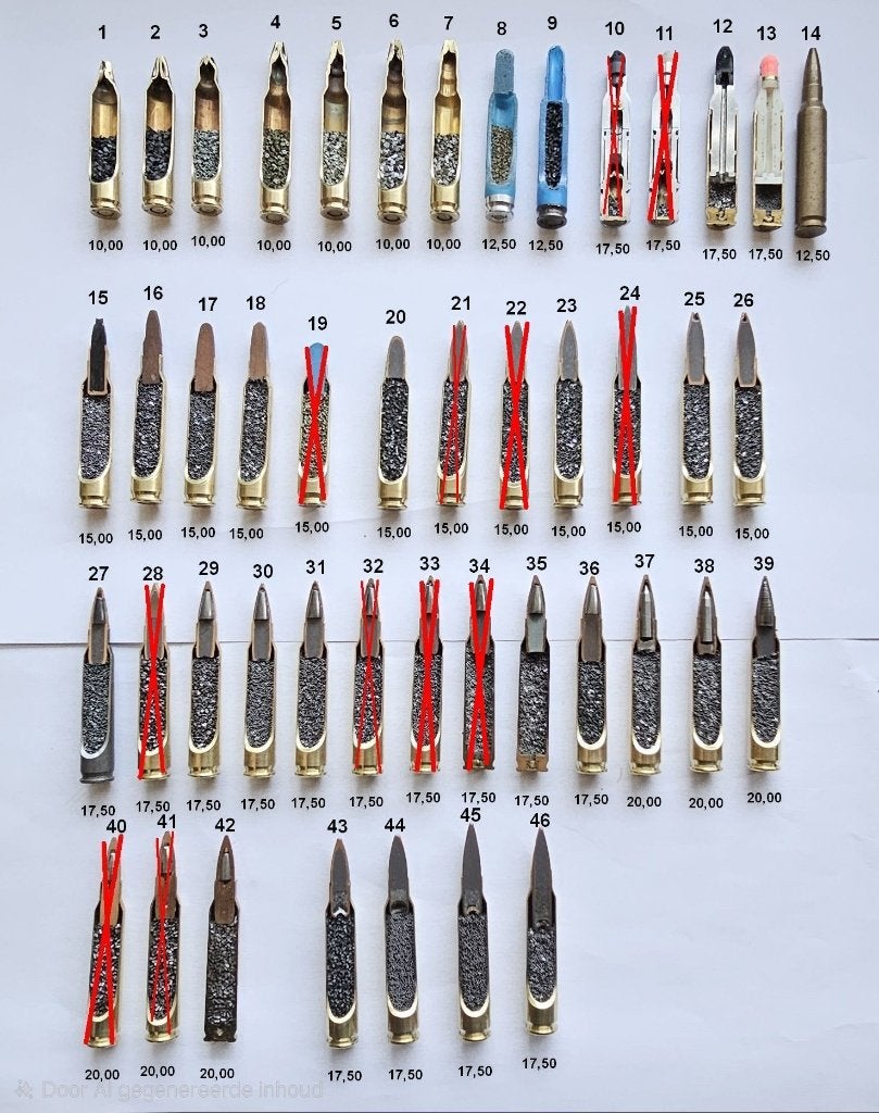 5,56x45 Nato /.223 DOORSNEDEN, Ophalen of Verzenden, Landmacht, Nederland, Hulzen of Bodemvondsten