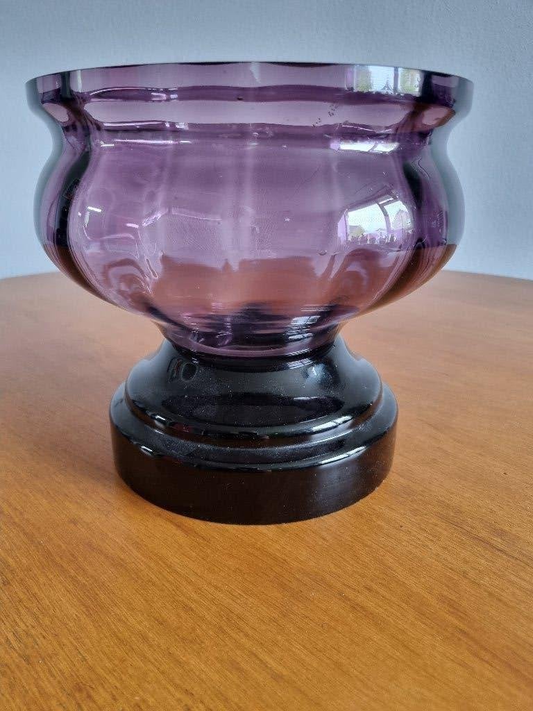 art deco glazen schaal, Ophalen of Verzenden