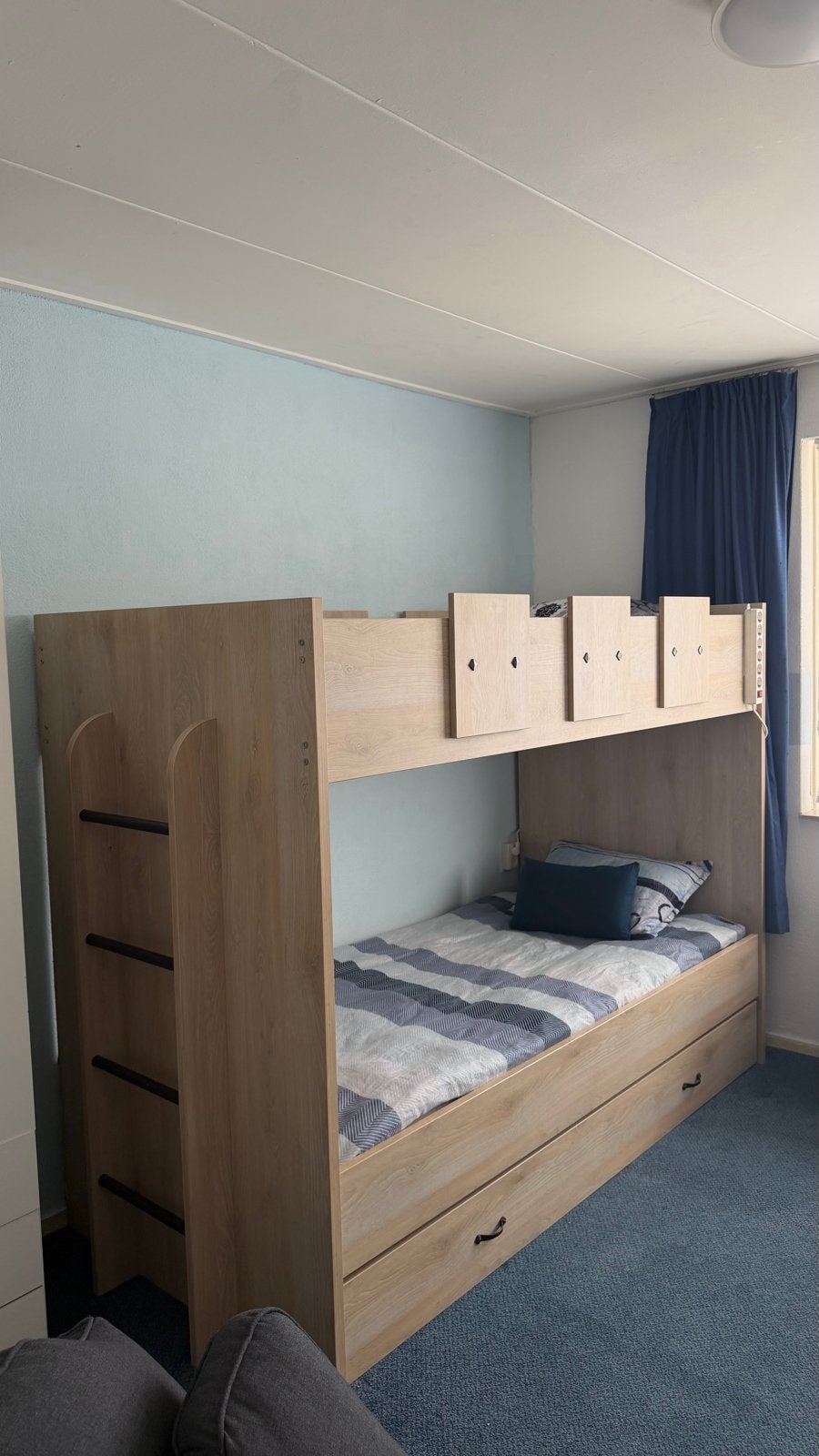 Stapelbed met uitschuifbed of Opberglade, Huis en Inrichting, Ophalen, 90 cm, Eenpersoons, 160 tot 180 cm