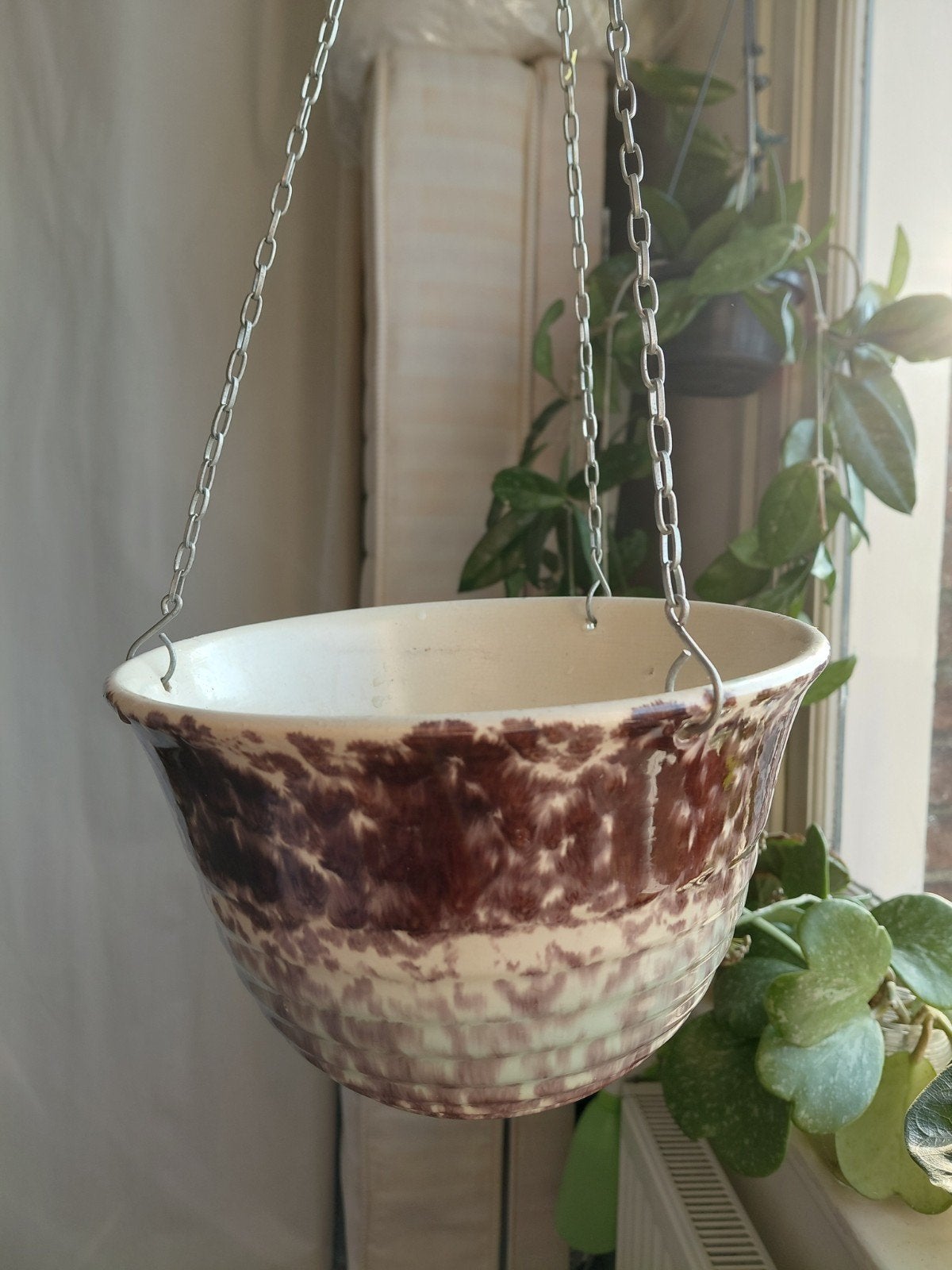 Vintage plantenhanger, Antiek en Kunst, Antiek | Keramiek en Aardewerk, Ophalen of Verzenden