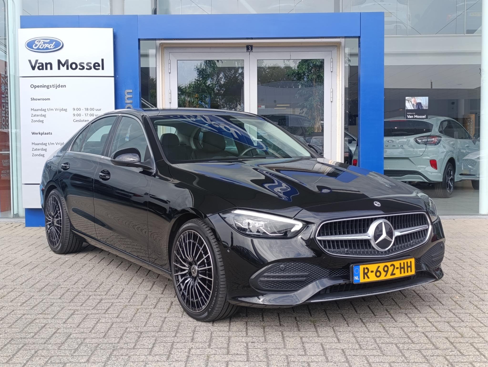 Mercedes-Benz C-klasse 180 Business Line | Dodehoeksensoren, Auto's, Mercedes-Benz, 12 maanden, 4 cilinders, Zwart, Bedrijf