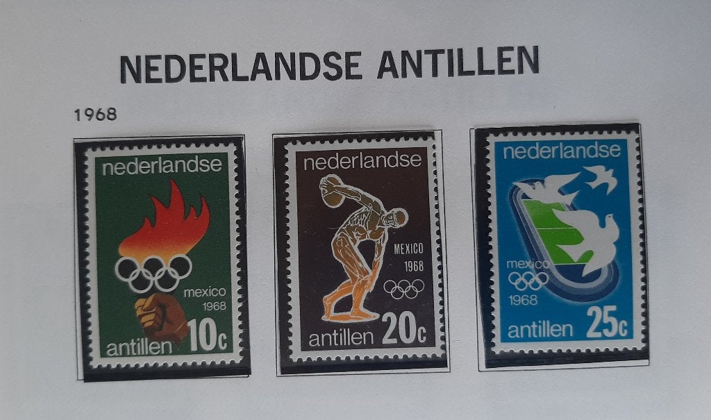 1968 Nederlandse Antillen Olympische Spelen Mexico Postfris, Ophalen, Postfris
