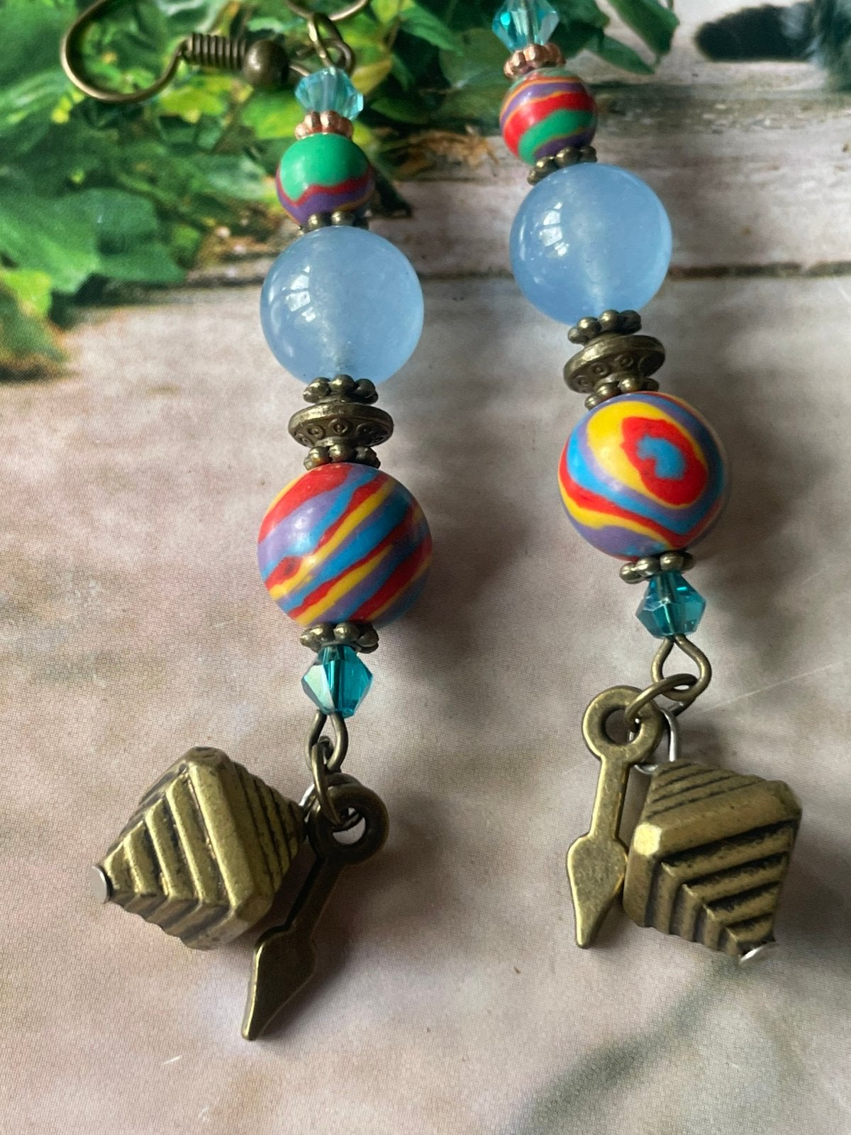 Zomerse lange hangers., Sieraden, Tassen en Uiterlijk, Oorbellen, Overige materialen, Hangers, Blauw, Nieuw