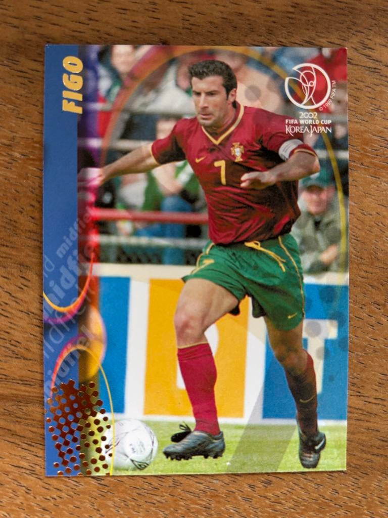 Luis Figo Panini FIFA World Cup 2002 Spelerskaart Portugal, Ophalen of Verzenden, Nieuw, Buitenlandse clubs, Spelerskaart