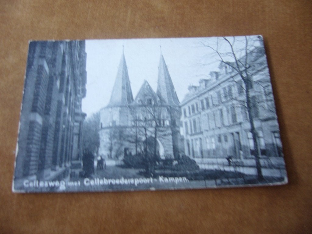 KAMPEN  =  CELLESWEG MET CELLEBROEDERSPOORT  BRIEFKAART 1908, Ophalen of Verzenden, Voor 1920, Gelopen, Overijssel