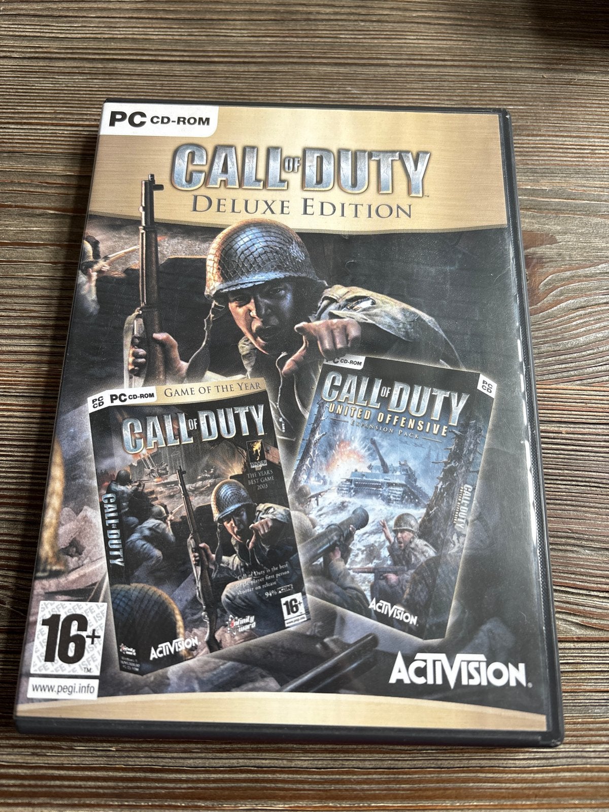 Call of Duty Deluxe Edition PC CD-ROM Game, Spelcomputers en Games, Games | Pc, Gebruikt, Shooter, 1 speler, Vanaf 16 jaar, Online