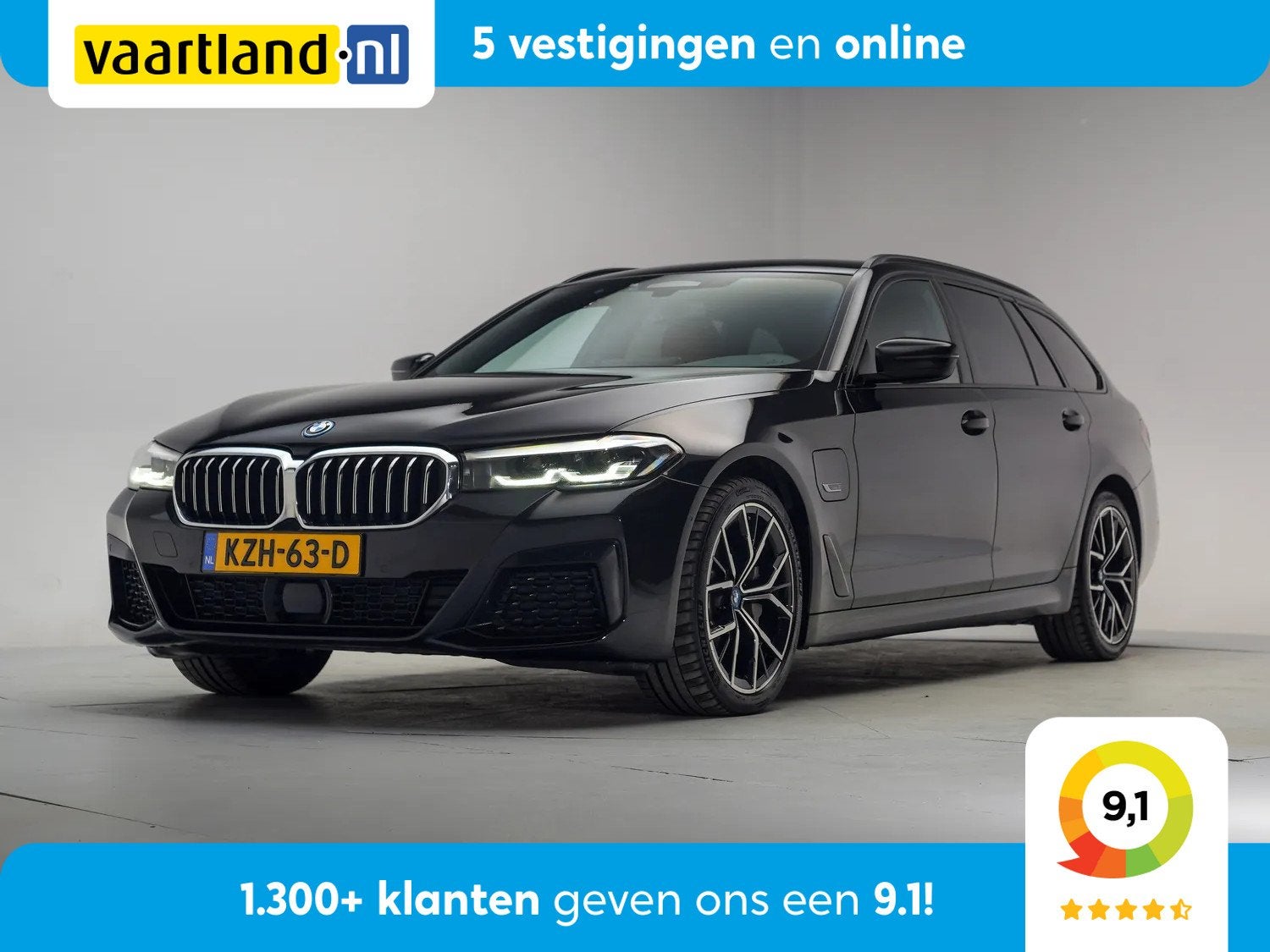 BMW 5 Serie 530e M-Sport High Executive Aut. [ Sfeerverlicht, 1998 cc, Gebruikt, 4 cilinders, Verwarmde buitenspiegels