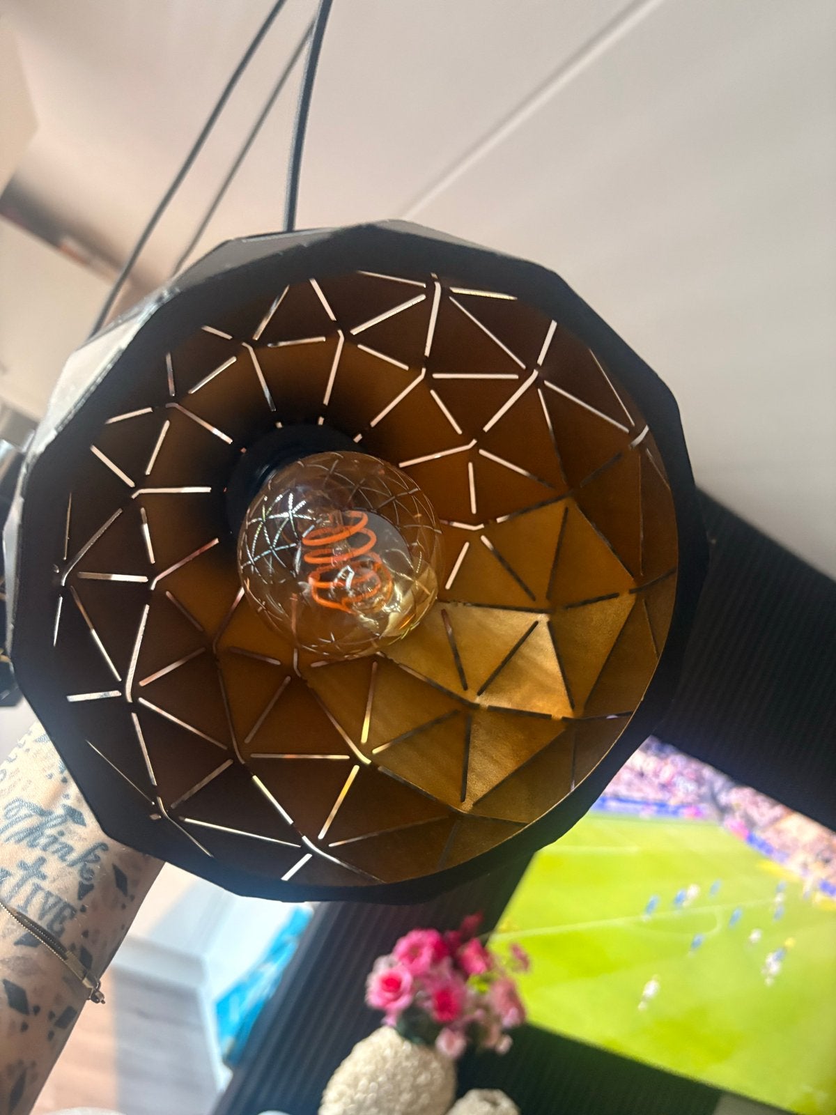 Eetkamerlamp met 3 bollen - Modern design, Ophalen, Gebruikt, Metaal, E27 (groot)