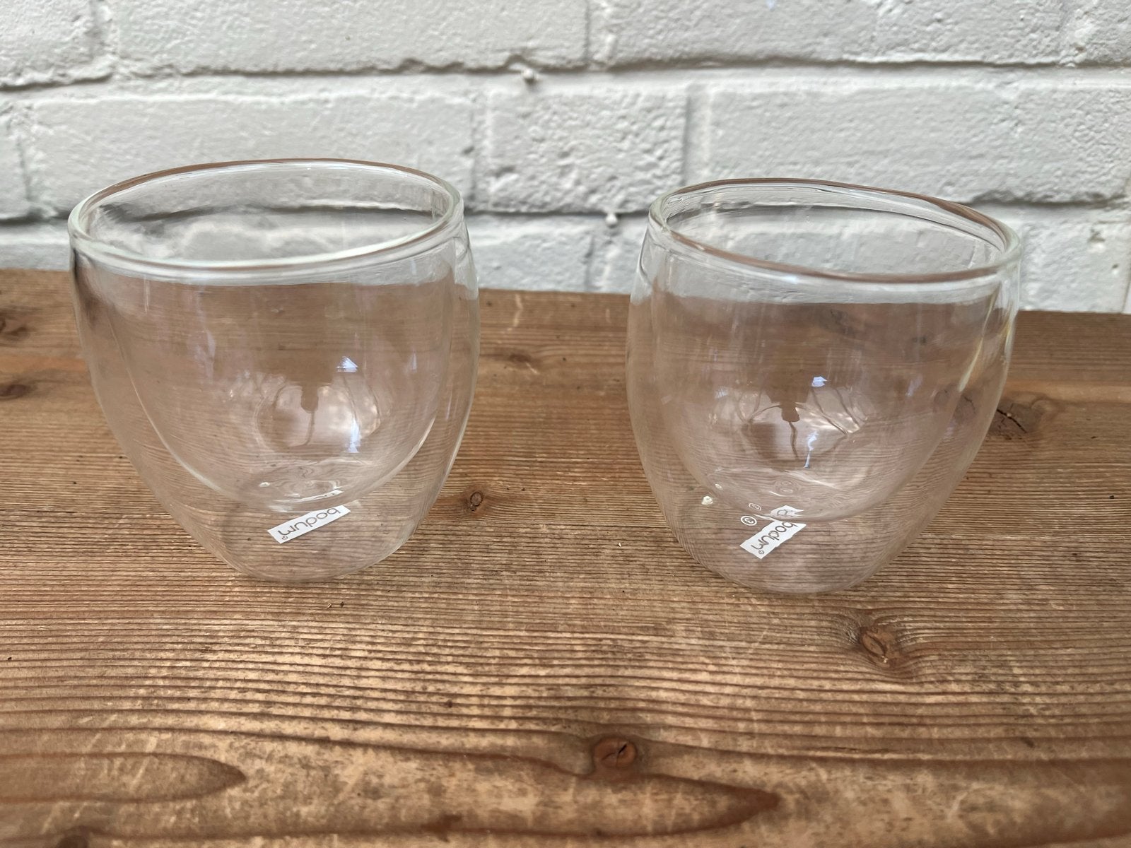 Bodum koffieglazen - Set van 2 dubbelwandige glazen, Glas of Glazen, Ophalen of Verzenden, Overige stijlen, Glas