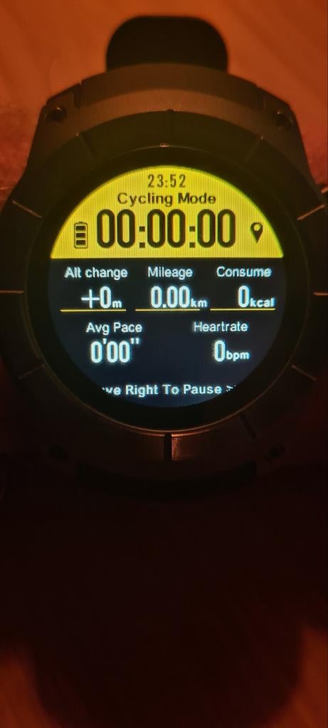 Sportieve GPS Smartwatch met Hartslagmeter, Gebruikt, Zwart, Ophalen of Verzenden, Android