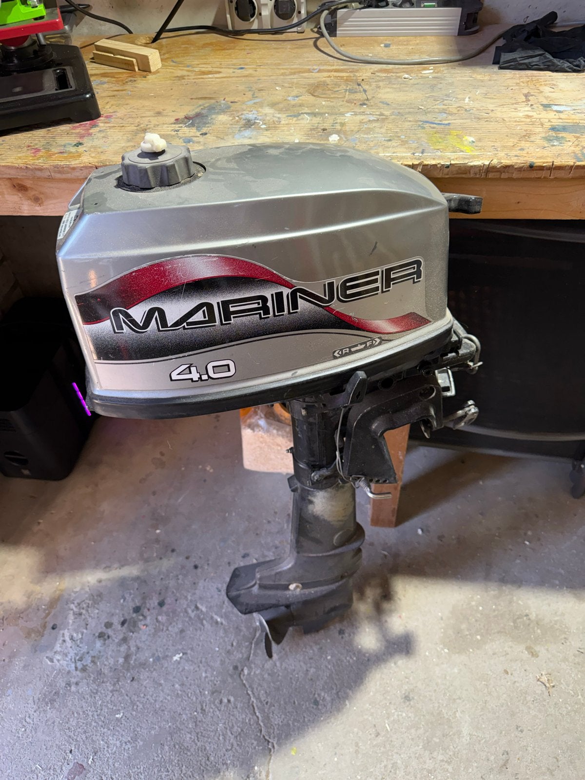 Mariner 4 pk 2 takt buitenboordmotor, kortstaart, Watersport en Boten, Ophalen, Gebruikt, Motor en Techniek