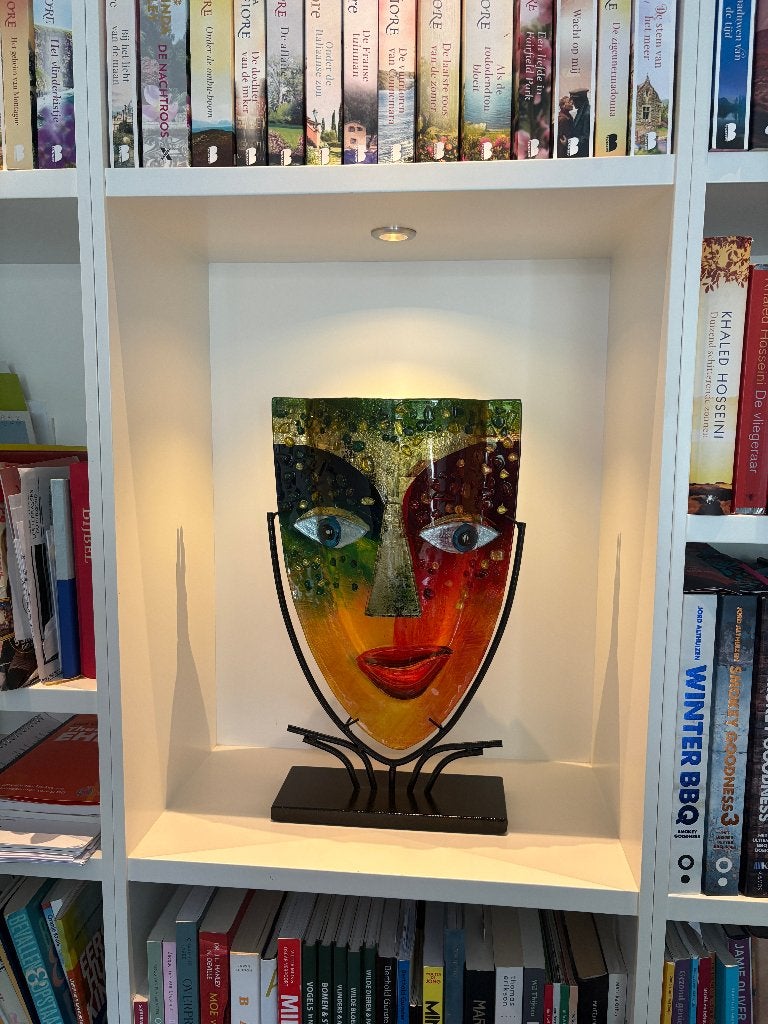 kunstobject, Antiek en Kunst, Glas, Art deco, Beschilderd, 50 - 100 cm