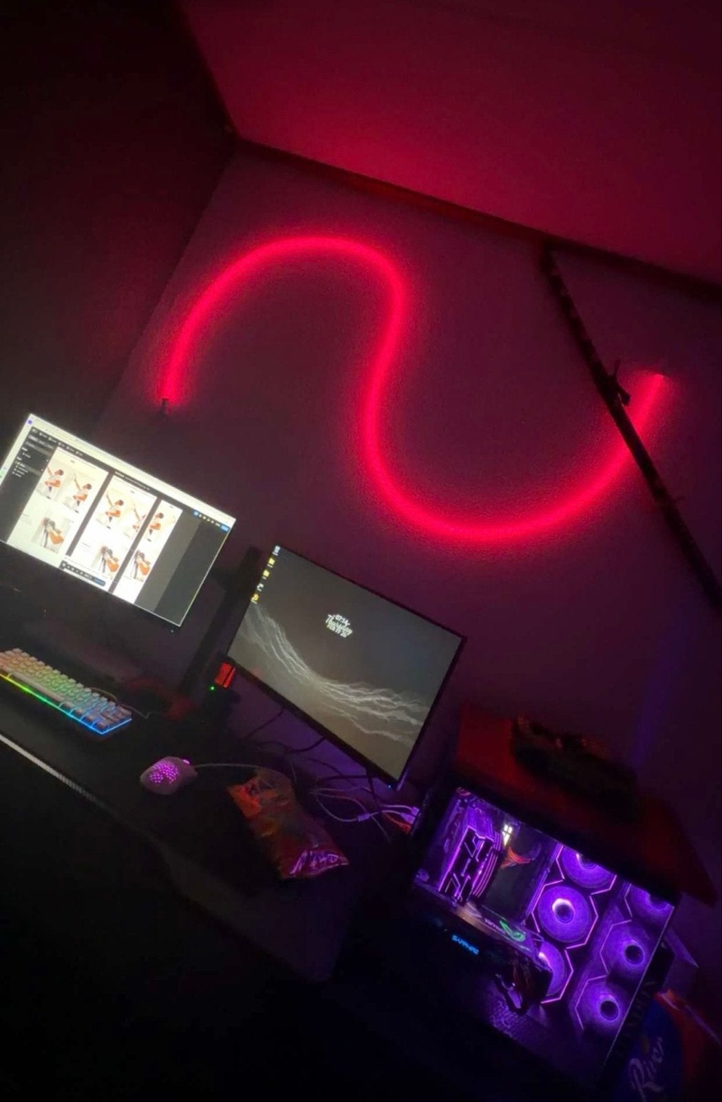 Dubbele Monitoren tekoop met dubbele monitorarm, Computers en Software, 8 GB, Ophalen of Verzenden, Zo goed als nieuw, Gaming